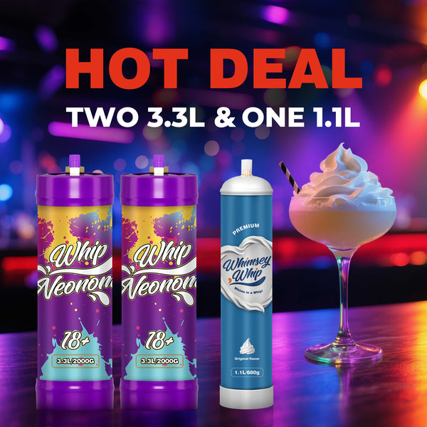 2 WHIP NEONOMA 3.3L ORIGINAL FLAVOR & 1 WHIMSEY WHIP 1.1L ORIGINAL FLAVOR